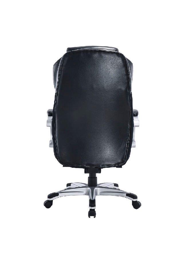 Micasa High Back Ergonomic Executive Office Chair with Wheels Black and Silver 92 x 45 x 66 cm CS-2060E - Image 3